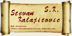 Stevan Kalajitović vizit kartica